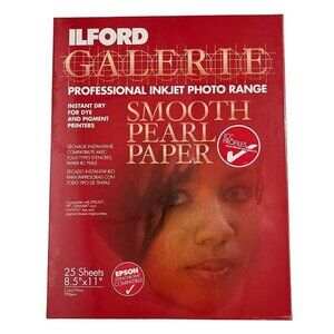 Ilford Galerie Pro Inkjet Smooth Pearl Photo Paper 11”x8.5” 25 Sheets New Sealed